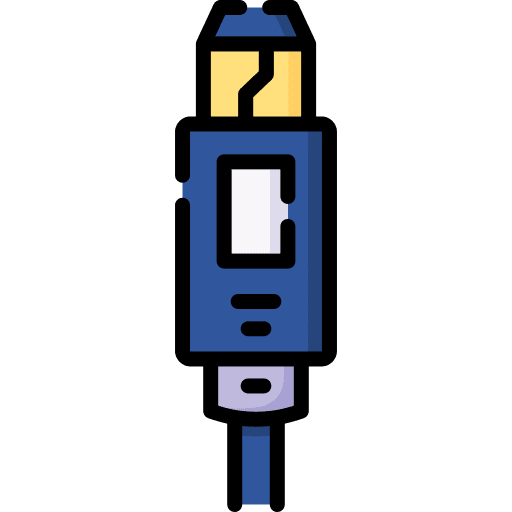 Usb multimedia usb cable icon