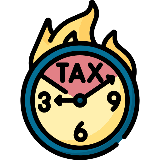 Tax flame fire payment icon