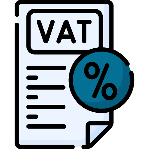 Vat percentage document tax icon