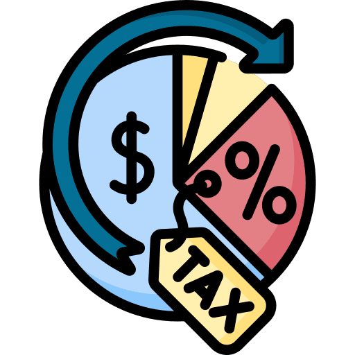 Tax dollar symbol business and finance percent icon