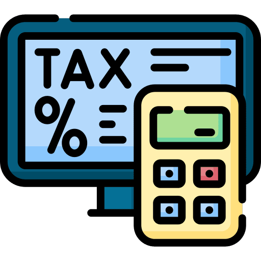 Tax percentage business and finance tax icon