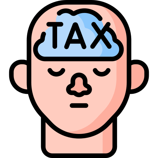 Tax user mind business and finance icon