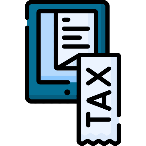 Tax invoice tax receipt icon