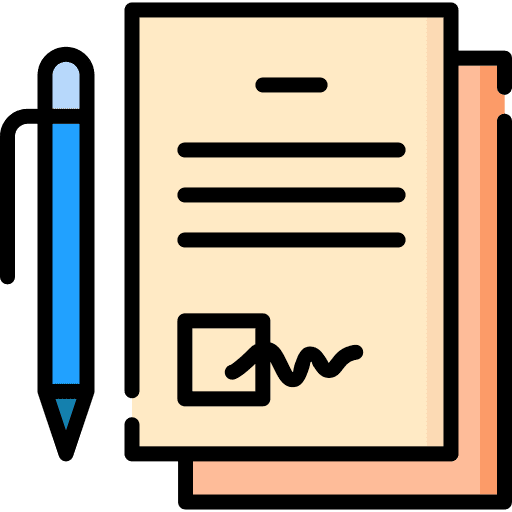 Document contract agreement signature icon