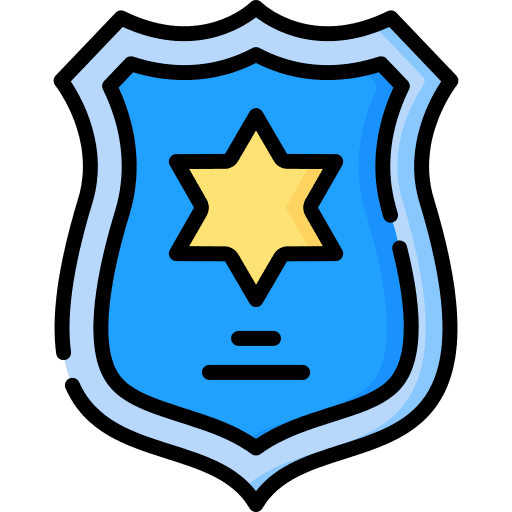 Emblem judicial sheriff security icon