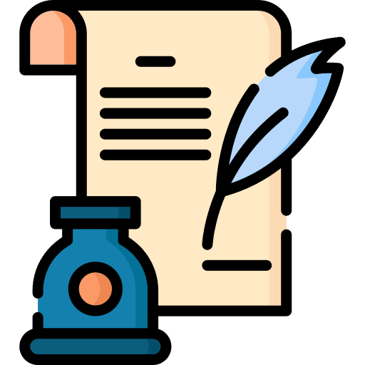 Writing ink writing feather icon