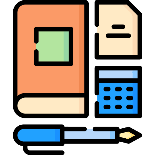 Corporate laws company business and finance office supplies icon