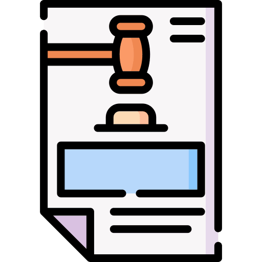 Document judge law justice icon