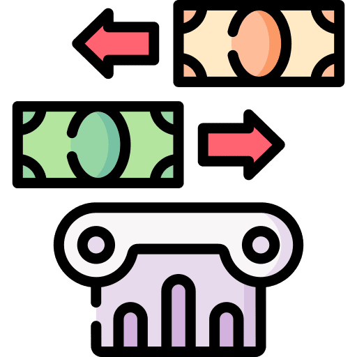 Financial laws currency financial laws business and finance icon