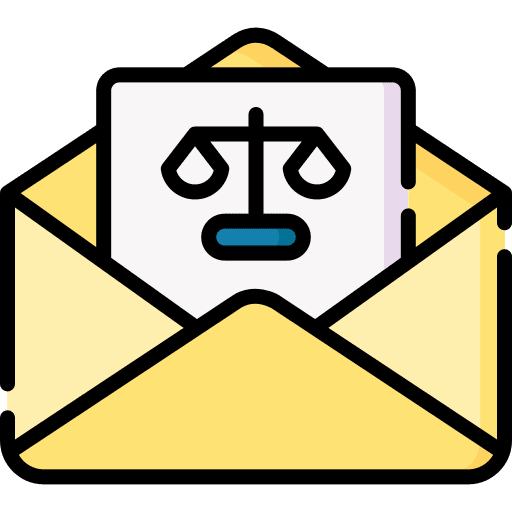 Letter subpoena mail envelope icon