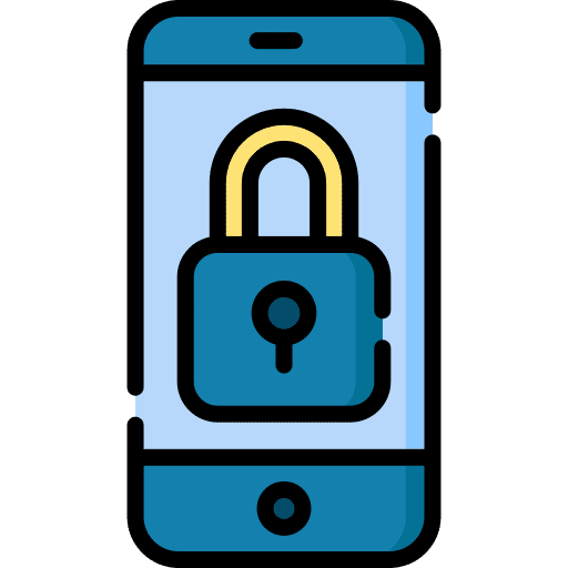 Private private smartphone security icon