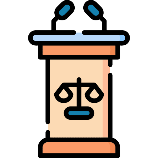 Tribune tribune justice judicial icon