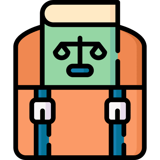 Briefcase legal education book icon