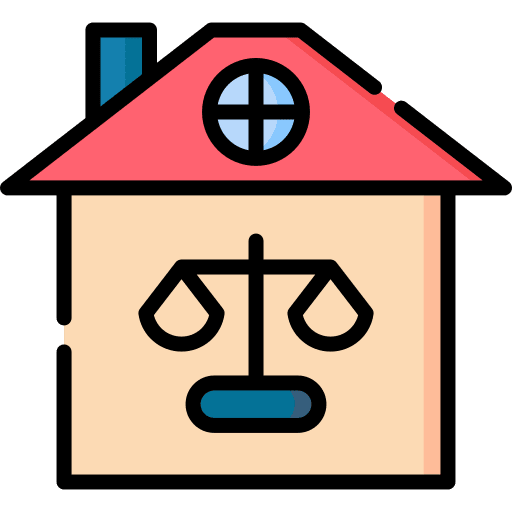 Real estate houses real estate justice icon