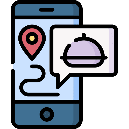 Order food online phone location icon