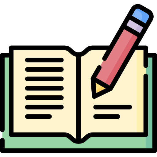 Writing education notebook pen icon