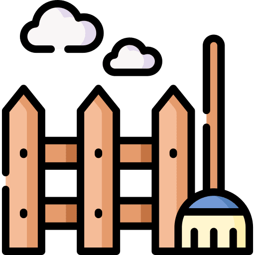 Yard farming cleaning tools backyard icon