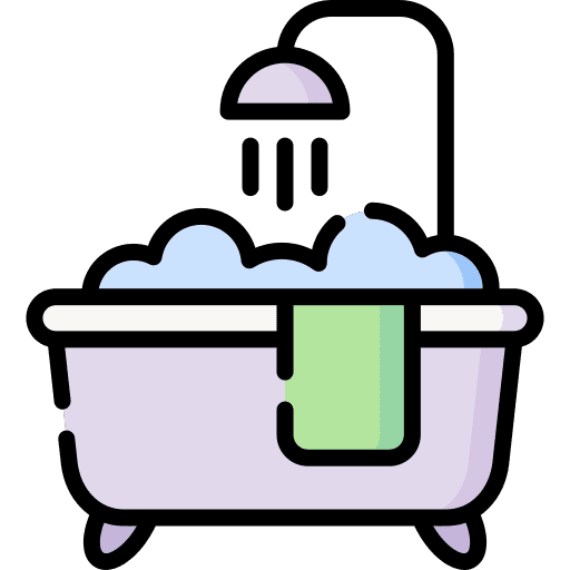 Bath hygiene bathroom wellness icon