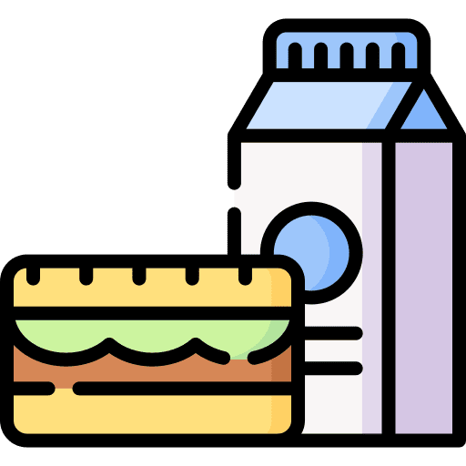 Eating milk eating sandwich icon