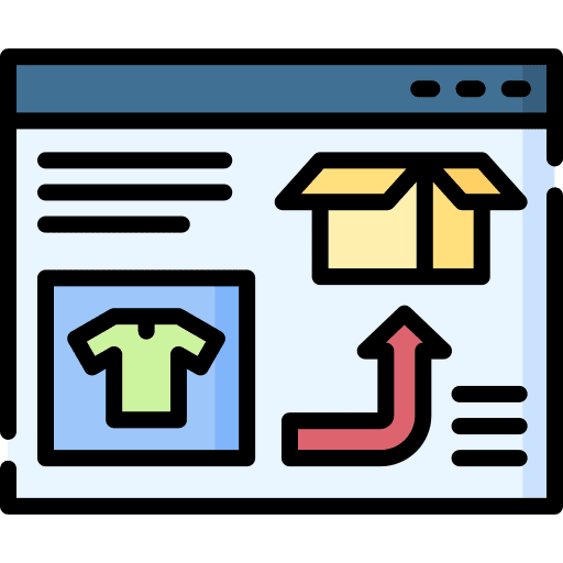 Ecommerce app commerce and shopping order icon