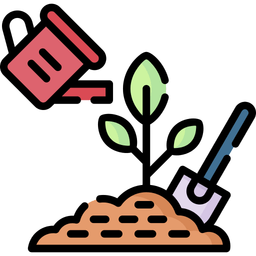 Gardening farming and gardening plant sprout icon