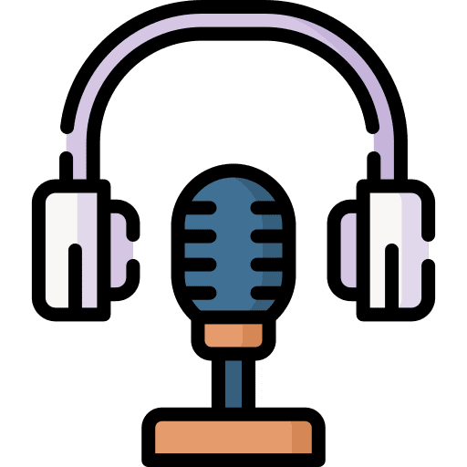 Podcast radio broadcast music icon