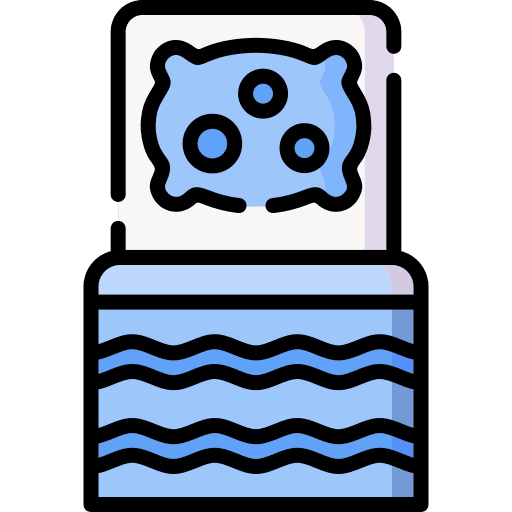 Bed rest furniture and household single bed icon