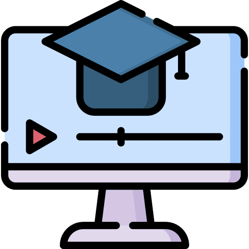 Elearning mortarboard online learning cap icon