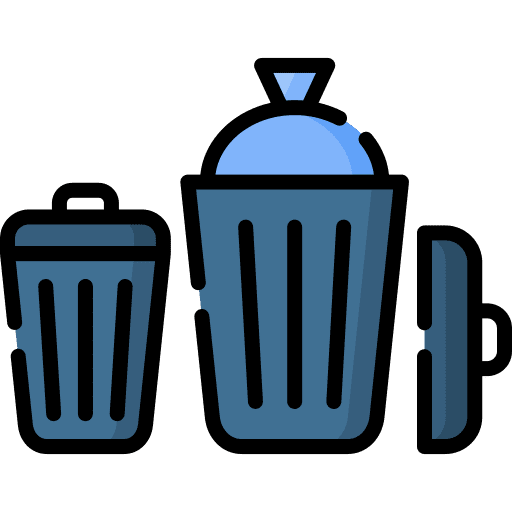 Trash dump ecology bag icon