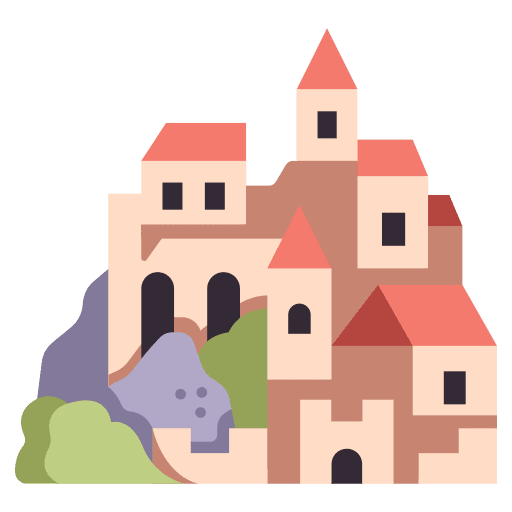 Castle castle stone landscape icon