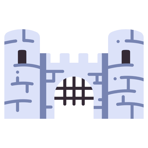 Gate ancient stone entrance icon