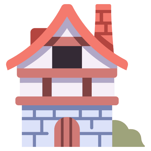 Medieval house house architecture and city architecture icon