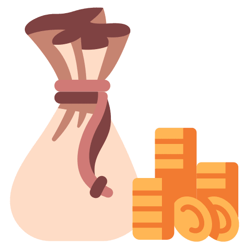 Money bag business and finance bag coin icon