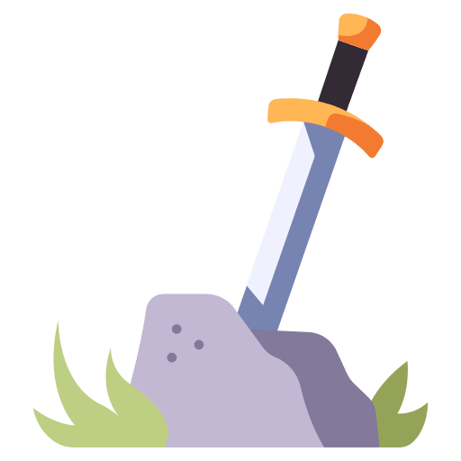 Sword stone rock sword icon