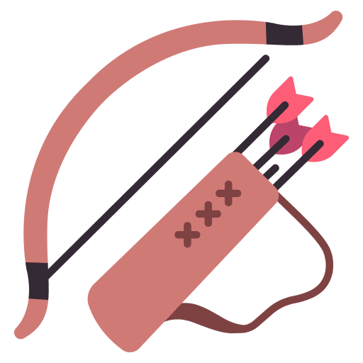 Bow and arrow miscellaneous archer hunter icon
