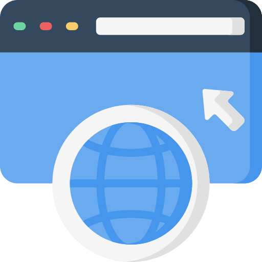 Browser seo and web browser navigation icon