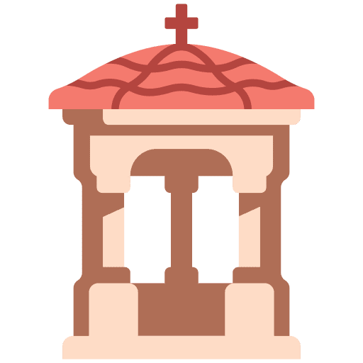 Gazebo architecture ancient medieval icon