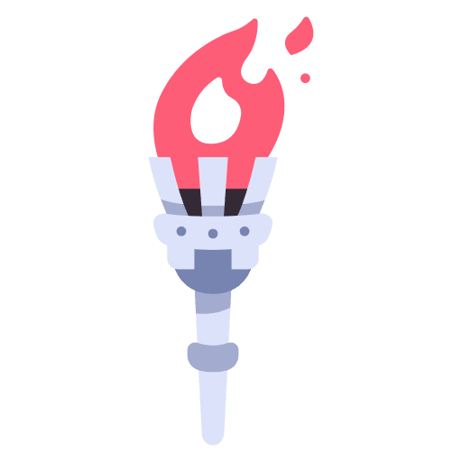 Torch light torch ancient icon