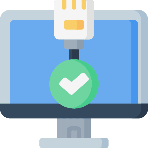 Ethernet cable computer screen icon