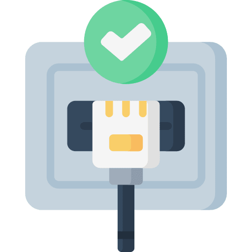 Ethernet cable connection electronics icon