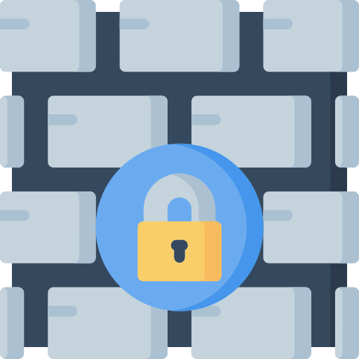 Firewall computer firewall security icon