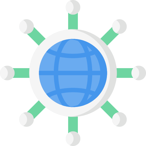 Network global connection networking icon
