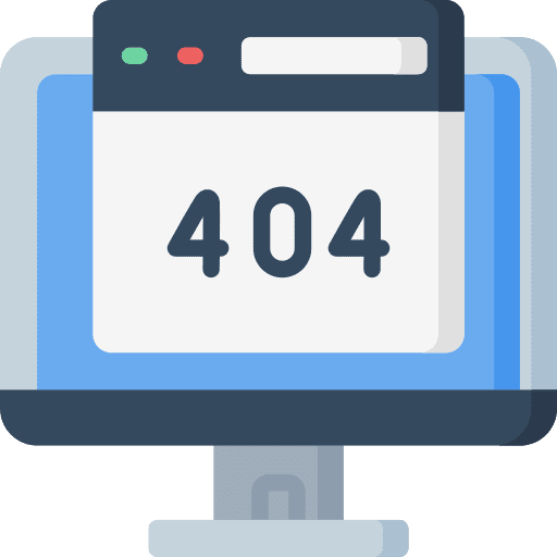 Error 404 web error 404 monitor icon