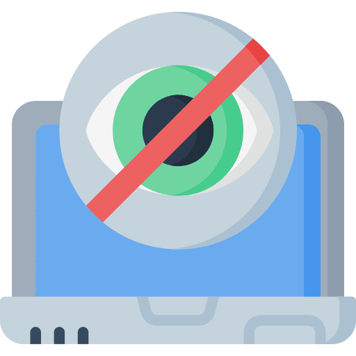 Laptop security spyware computer icon