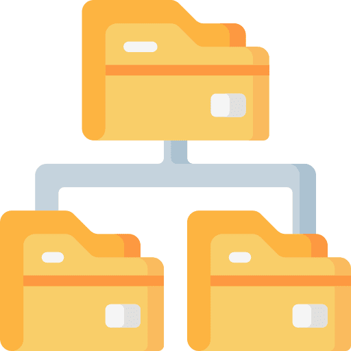 Sharing files and folders server computing icon