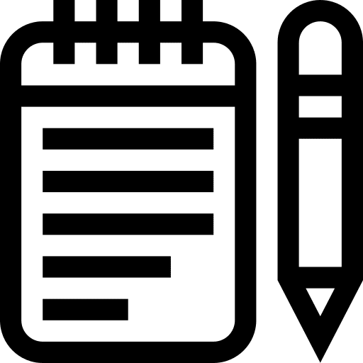 Notepad writing tool notebook list icon