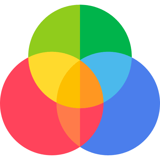 Rgb color scheme scheme document icon