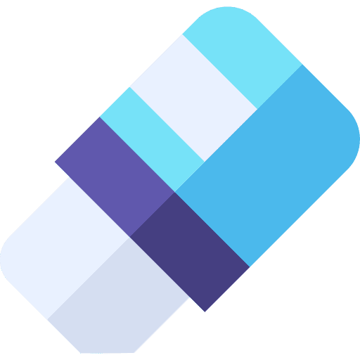 Eraser clean remove education icon