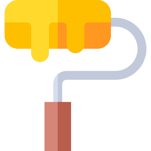 Paint roller paint roller house painting home repair icon