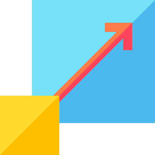 Resize scalable arrow directional sign icon